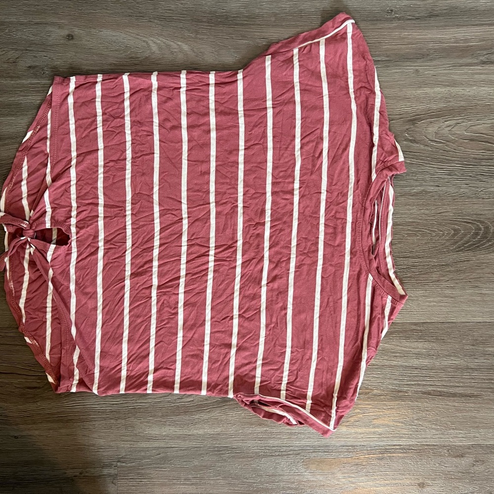 Striped Pink and White Top